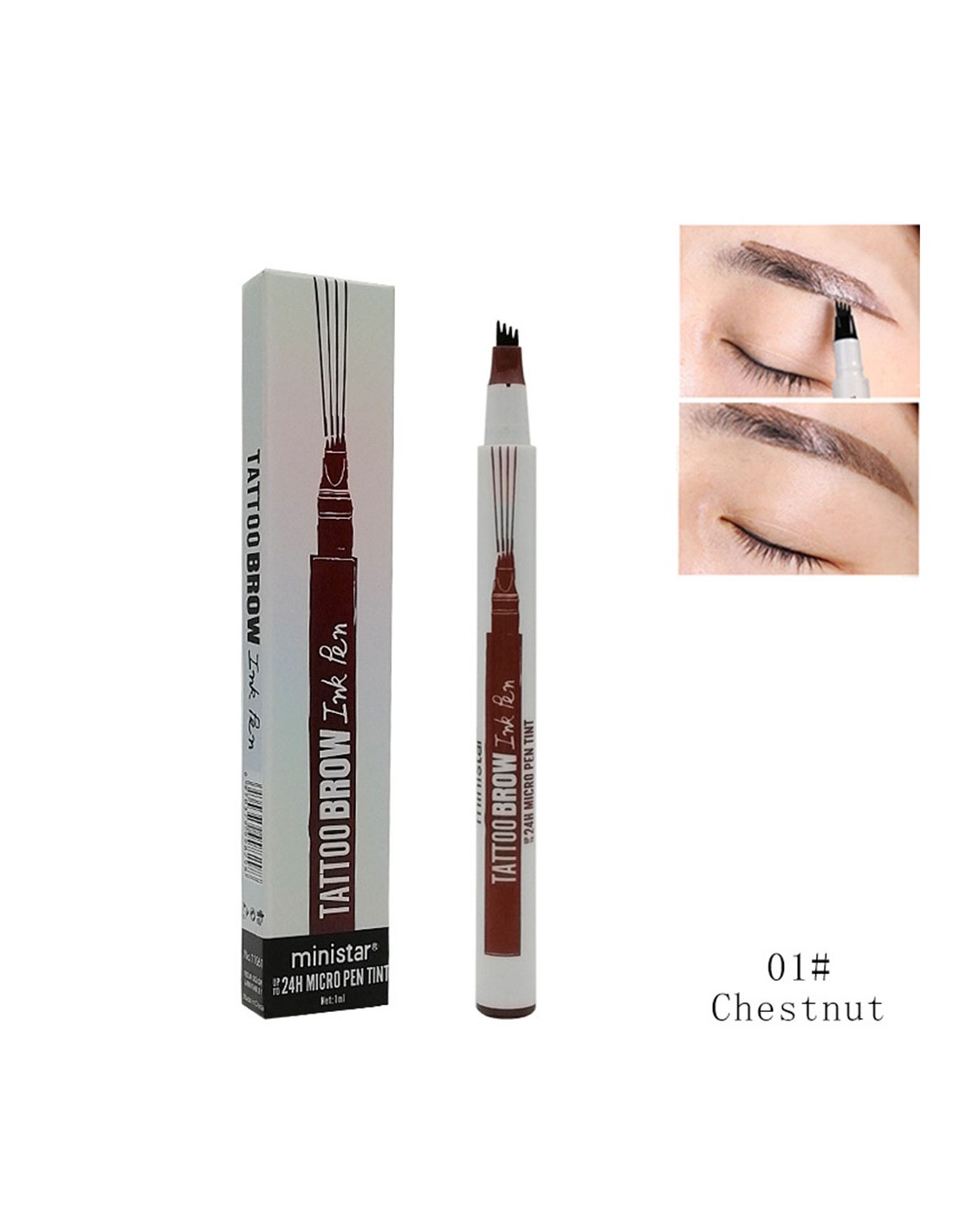 RORO Πινελάκι Φρυδιών Tatoo Brow Chestnut