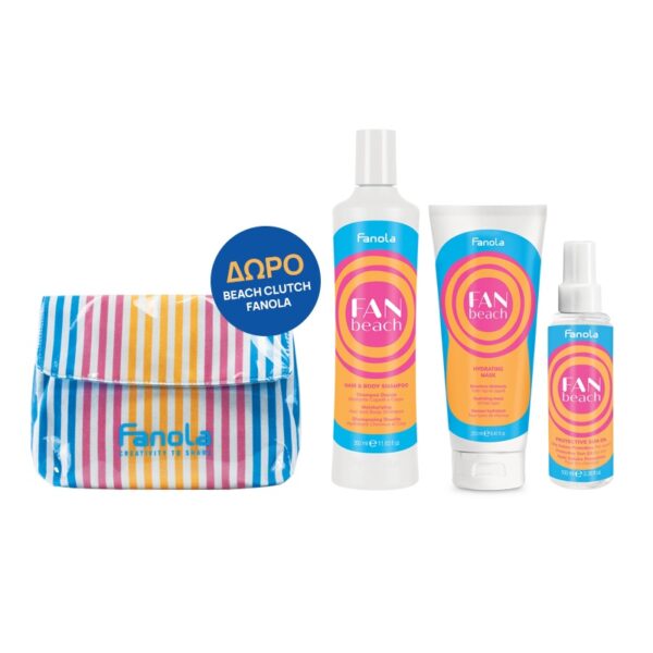 FANOLA Αντηλιακό KIT περιποίησης μαλλιών Fanbeach  ''δώρο νεσεσέρ''