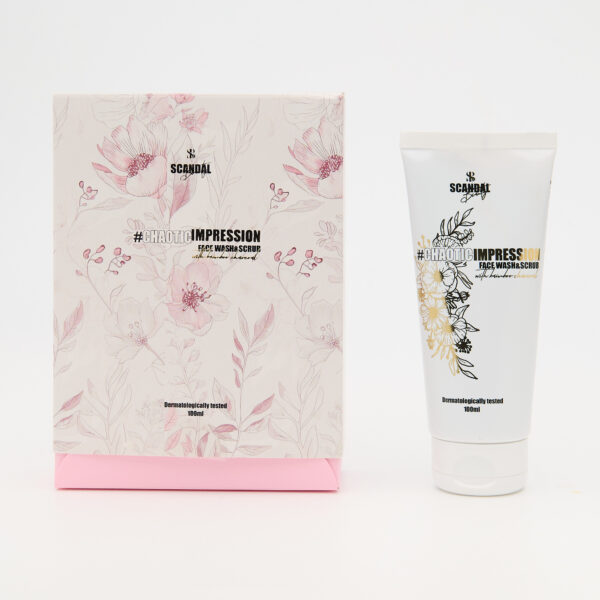 SCANDAL Face Wash & Scrub – Καθαρισμός & Απολέπιση με Bamboo Charcoal & Ζάχαρη, 100ml