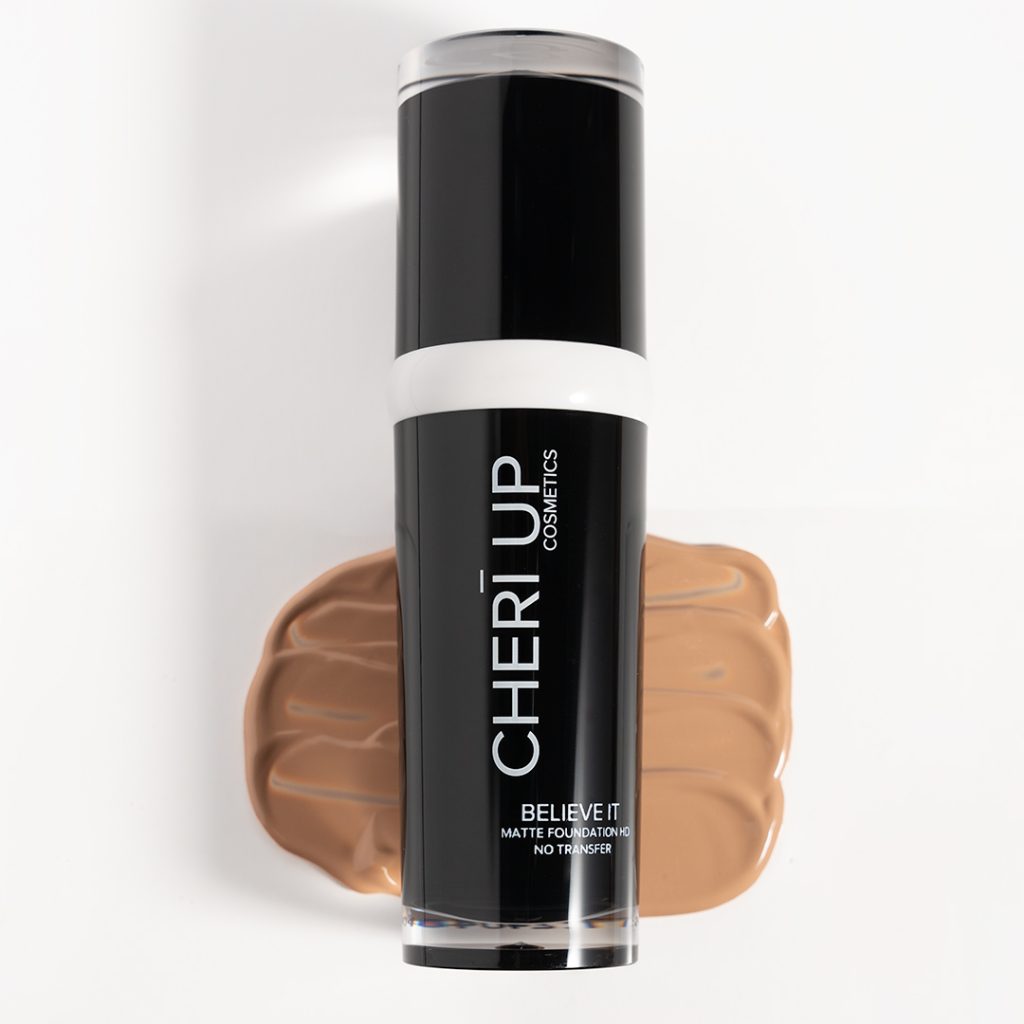 Το believe it foundation της CHERĪ UP είναι ένα προϊόν Oil Free υψηλής τεχνολογίας (HD makeup) no transfer με απίστευτη κάλυψη και λεπτόρρευστη υφή.