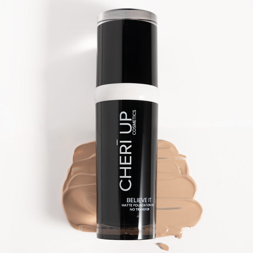 Το believe it foundation της CHERĪ UP είναι ένα προϊόν Oil Free υψηλής τεχνολογίας (HD makeup) no transfer με απίστευτη κάλυψη και λεπτόρρευστη υφή.