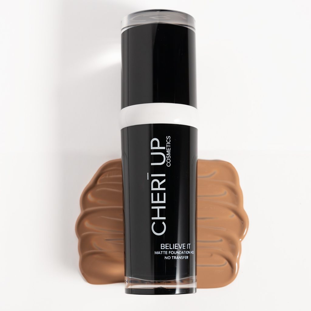 Το believe it foundation της CHERĪ UP είναι ένα προϊόν Oil Free υψηλής τεχνολογίας (HD makeup) no transfer με απίστευτη κάλυψη και λεπτόρρευστη υφή. Βοηθάει και καλύπτει και τις πιο απαιτητικές δυσχρωμίες και των έντονων προβλημάτων του δέρματος. Προϊόν μη φαγεσωρογόνο ! Για όλους τους τύπους δέρματος ιδανικό για μεικτές και λιπαρές επιδερμίδες.