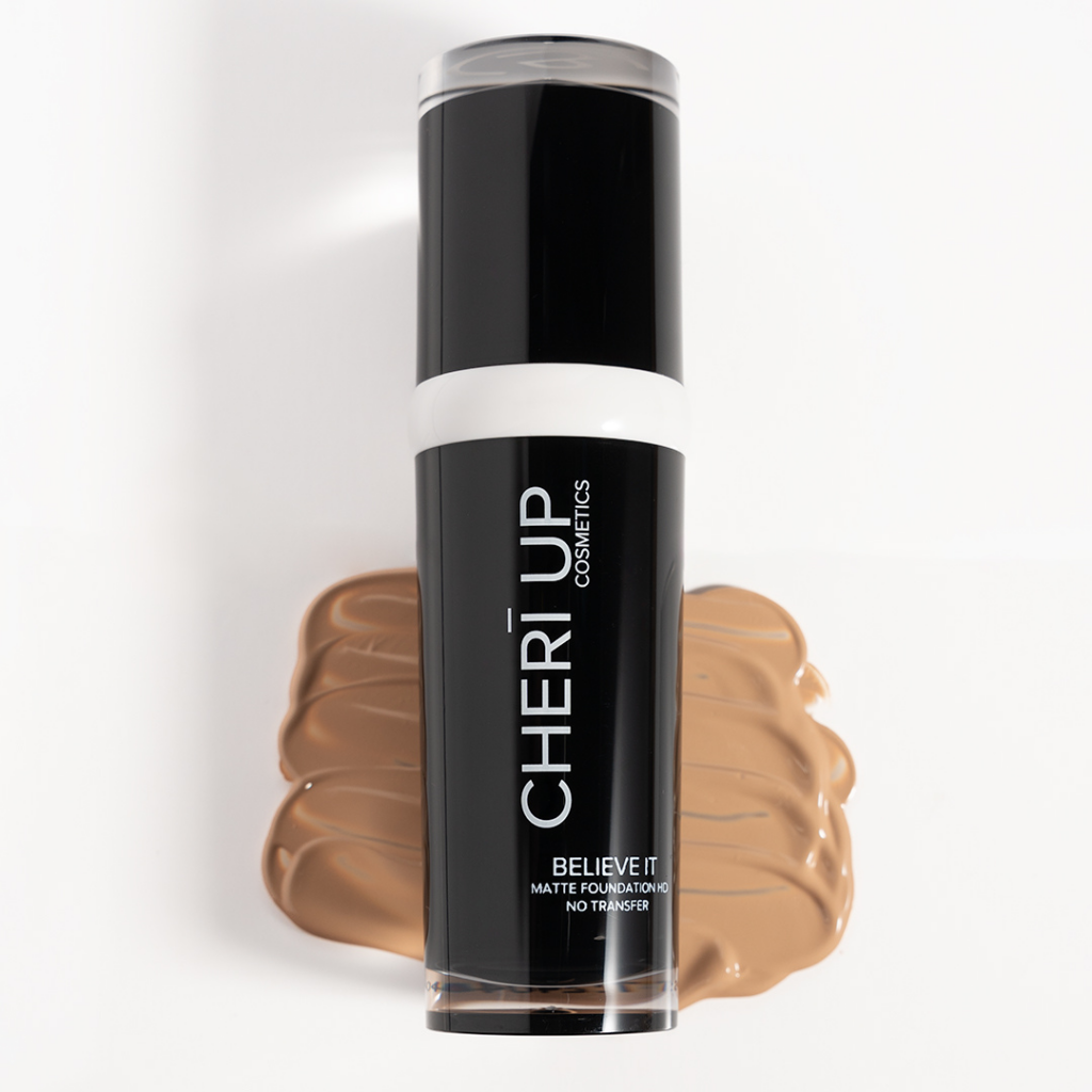 Το believe it foundation της CHERĪ UP είναι ένα προϊόν Oil Free υψηλής τεχνολογίας (HD makeup) no transfer με απίστευτη κάλυψη και λεπτόρρευστη υφή. Βοηθάει και καλύπτει και τις πιο απαιτητικές δυσχρωμίες και των έντονων προβλημάτων του δέρματος. Προϊόν μη φαγεσωρογόνο ! Για όλους τους τύπους δέρματος ιδανικό για μεικτές και λιπαρές επιδερμίδες.