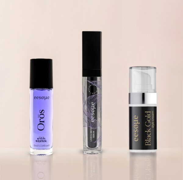 Σετ 3 προϊόντων To σετ Essence Facial Set περιλαμβάνει: Oros – Αντιγηραντικό Serum Ματιών για Μαύρους Κύκλους Black Gold Αντιγηραντική Κρέμα Ματιών για μαύρους κύκλους Lash&Brow Serum Ενδυνάμωσης Φρυδιών & Βλεφαρίδων