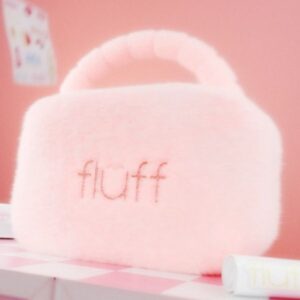 Fluff Fluffy Cosmetic Bag Large Pink