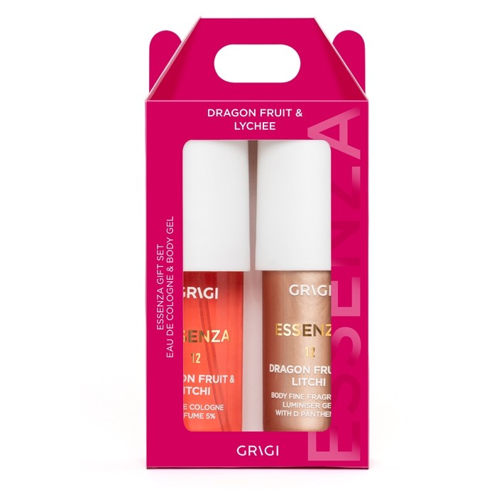 GRIGI GIFT SET ESSENZA BODY MIST 90ML + BODY GEL 90ML NO 12 DRAGON FRUIT AND LYCHI