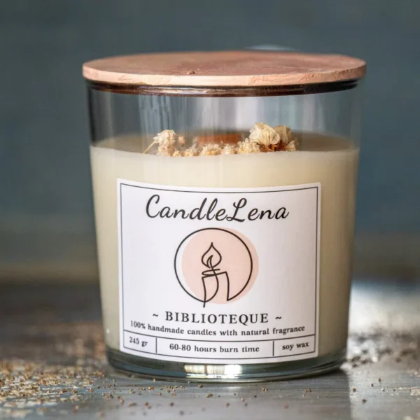 CANDLE LENA Κερί Σόγιας Biblioteque 245 gr