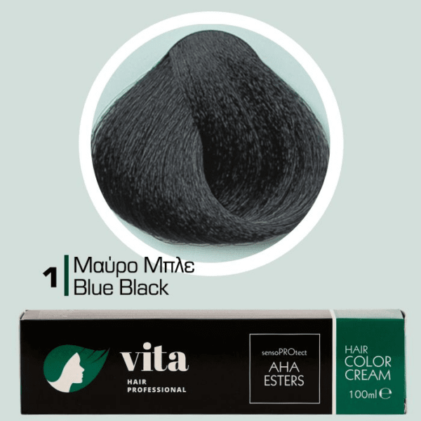 Vita Hair Professional βαφή μαλλιών 1 Μαύρο Μπλε 100ml