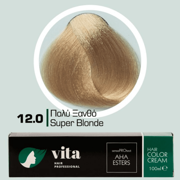 Vita Hair Professional βαφή μαλλιών 12.0 Υπερξανθιστικό 100ml