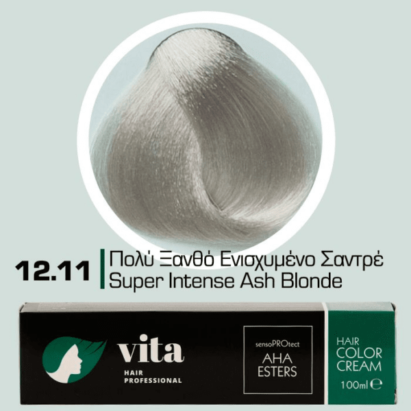 Vita Hair Professional βαφή μαλλιών 12.11 Ξανθιστικό Ενισχυμένο Σαντρέ 100ml