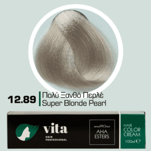 Vita Hair Professional βαφή μαλλιών 12.89 Υπερξανθιστικό Περλέ 100ml