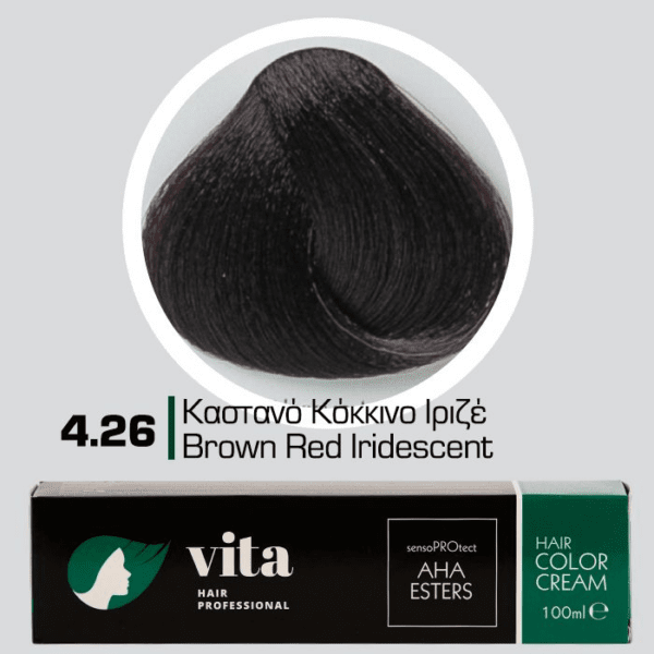 Vita Hair Professional βαφή μαλλιών 4.26 Καστανό Ιριζέ Κόκκινο 100ml