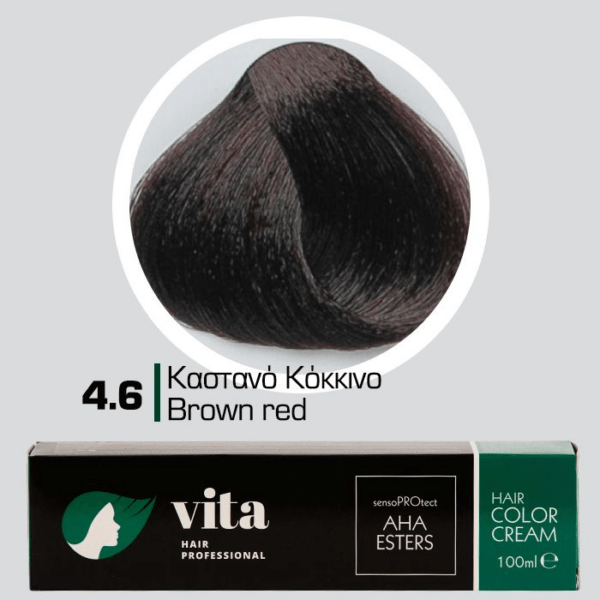 Vita Hair Professional βαφή μαλλιών 4.6 Καστανό Κόκκινο 100ml