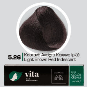 Vita Hair Professional βαφή μαλλιών 5.26 Καστανό Ανοιχτό Ιριζέ Κόκκινο 100ml