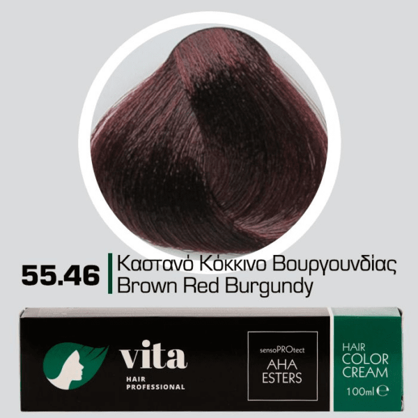 Vita Hair Professional βαφή μαλλιών 55.46 Καστανό Κόκκινο Βουργουνδίας 100ml