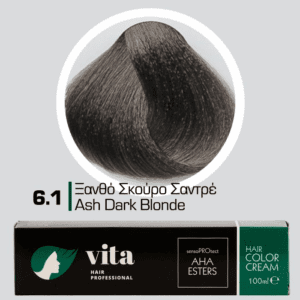 Vita Hair Professional βαφή μαλλιών 6.1 Ξανθό Σκούρο Σαντρέ 100ml