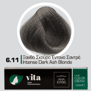 Vita Hair Professional βαφή μαλλιών 6.11 Ξανθό Σκούρο Έντονο Σαντρέ 100ml