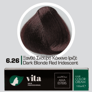 Vita Hair Professional βαφή μαλλιών 6.26 Ξανθό Σκούρο Κόκκινο Ιριζέ 100ml