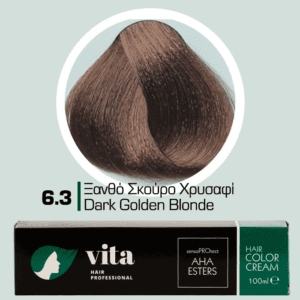 Vita Hair Professional βαφή μαλλιών 6.3 Ξανθό Σκούρο Χρυσαφί 100ml