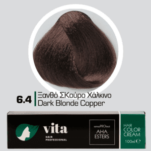 Vita Hair Professional βαφή μαλλιών 6.4 Ξανθό Σκούρο Χάλκινο 100ml