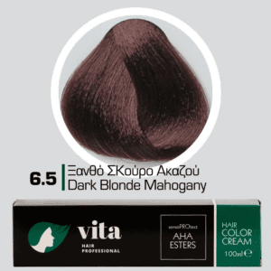 Vita Hair Professional βαφή μαλλιών 6.5 Ξανθό Σκούρο Ακαζού 100ml
