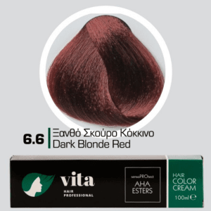 Vita Hair Professional βαφή μαλλιών 6.6 Ξανθό Σκούρο Κόκκινο 100ml