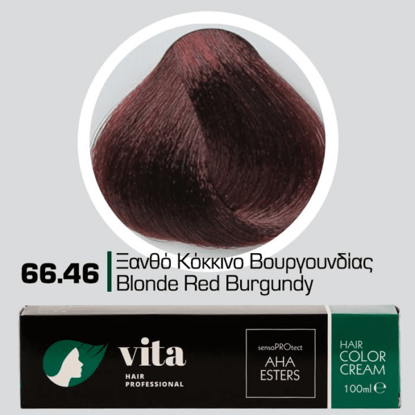 Vita Hair Professional βαφή μαλλιών 66.46 Ξανθό Κόκκινο Βουργουνδίας 100ml