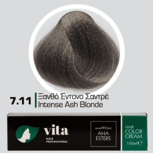 Vita Hair Professional βαφή μαλλιών 7.11 Ξανθό Έντονο Σαντρέ 100ml