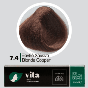 Vita Hair Professional βαφή μαλλιών 7.4 Ξανθό Χάλκινο 100ml