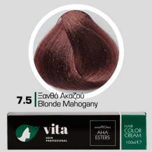 Vita Hair Professional βαφή μαλλιών 7.5 Ξανθό Ακαζού 100ml