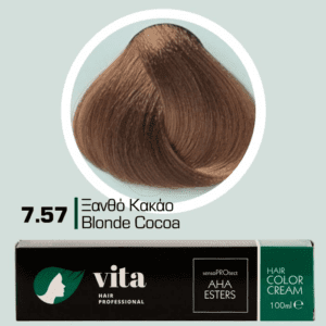 Vita Hair Professional βαφή μαλλιών 7.57 Ξανθό Κακάο 100ml