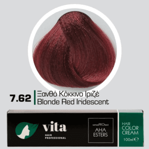 Vita Hair Professional βαφή μαλλιών 7.62 Ξανθό Κόκκινο Ιριζέ 100ml
