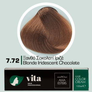 Vita Hair Professional βαφή μαλλιών 7.72 Ξανθό Σοκολατί Ιριζέ 100ml