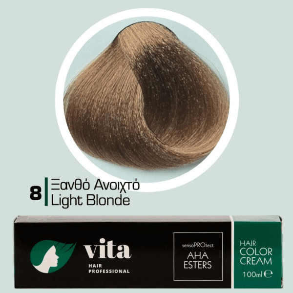 Vita Hair Professional βαφή μαλλιών 8 Ξανθό Ανοιχτό 100ml