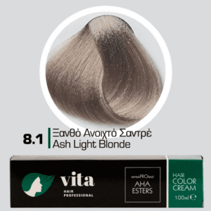 Vita Hair Professional βαφή μαλλιών 8.1 Ξανθό Ανοιχτό Σαντρέ 100ml