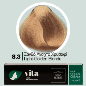 Vita Hair Professional βαφή μαλλιών 8.3 Ξανθό Ανοιχτό Χρυσαφί 100ml