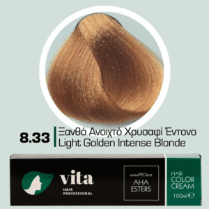 Vita Hair Professional βαφή μαλλιών 8.33 Ξανθό Ανοιχτό Χρυσαφί Έντονο 100ml