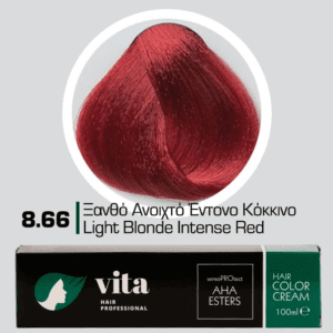 8.66 Ξανθό Ανοιχτό Έντονο κόκκινο 100ml - Αναλογία Ανάμιξης 1:1
