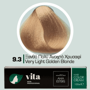 Vita Hair Professional βαφή μαλλιών 9.3 Ξανθό Πολύ Ανοιχτό Χρυσαφί 100ml